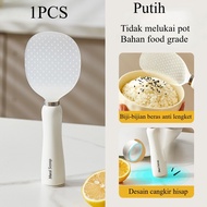 Cod Sendok Nasi Plastik Centong Nasi Silikon Anti Jatuh Anti Vertikal Otomatis Multifungsi Sendok Ma