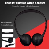 【A PRETTY】 Head-mounted Computer Headset No Microphone Gaming Noise Canceling Sports MP3 Earphone Wired Stereo Universal