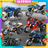 [4 IN 1] Sembo Block Famous Motorcycle Series Racing Transport Building Bricks Decoration