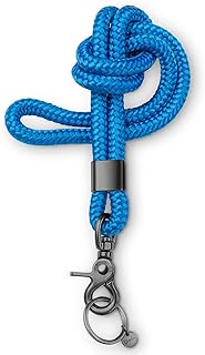 [Test Very Good, Note 1.1] Key Ring with Lanyard for Key Rings with Carabiner as Card Holder, German