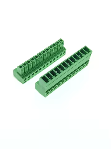 1SET/LOT Solder free docking plug-in PCB terminal 2EDGRK-3.81 with 2EDG-3.81MM 2P-24P