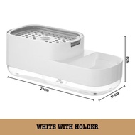 Kitchen Dish Soap 2-In-1 Dispenser Upgrade Press Type Manual Soap Box Detergent Dispenser Storage Bo