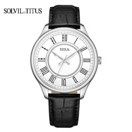 Solvil et Titus W06-03127-001 Men's Quartz Analogue Watch in White Dial and Leather Strap
