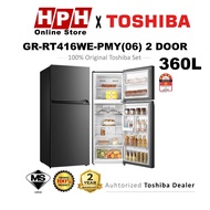 Toshiba 360L 2 Door Inverter Fridge Refrigerator GR-RT416WE-PMY Peti Sejuk 冰箱