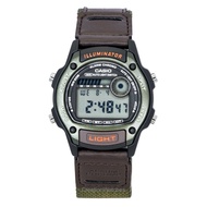 [Creationwatches] Casio Standard Digital Leather And Cloth Strap Quartz W-220HF-3AV Unisex Watch