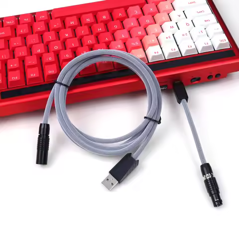 【LANO】Mini Xlr/FGG aviator Connector Keyboard Usb c Cable for Mechanical Gaming Keyboard Accessories
