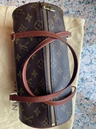 LV 小圓桶老花手提包