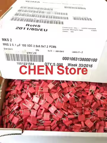 1PCS WIMA MKS2 5MM Film capacitor Hi-Fi Audio 0.1UF 1NF 0.01UF 1UF 1.5UF 10UF 22NF 2200PF 0.22UF 2.2