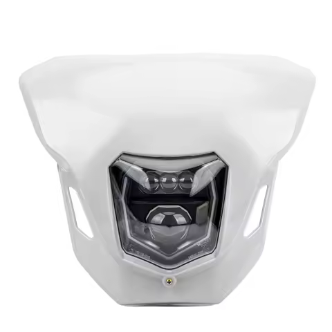 Motorcycle LED Headlight Plate Hi/Lo Beam Headlamp Universal Motocross 125 150 200 250 300 350 450 5