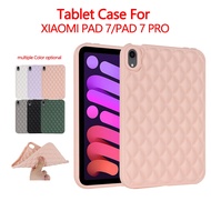 Masonry Style Skin Feel Tablet Case For Xiaomi Pad 7 Pad 7 Pro Soft Plaid TPU Back Cover For Pad 7 P