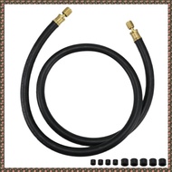 Refrigerant Hose High- Black 6 Feet 1/2 Inch Diameter 3/8" to 1/4" Fittings