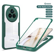 Ốp bảo vệ hai mặt 360 ° cho Realme 14 Pro Plus 14t 5G 4G Vỏ bảo vệ chống rơi vỏ điện thoại 2025 trướ