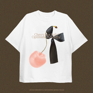 DOWNTOWN.TH - Pink Cherry Not Bully Oversized T-Shirt - เสื้อยืดโอเว่อไซส์ DOWNTOWN.TH พิมพ์ลายเชอร์