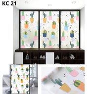STIKER STICKER KACA PREMIUM lebar 90cm SUNBLAST SANBLAST PINTU KAMAR MANDI JENDELA RUMAH 3D HOLOGRAM