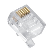 Cable Central LLC (10 Pack) RJ12 (6P6C) Plug for Solid Round Wire 100pk