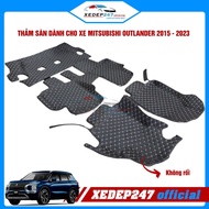 5D 6D car floor mats for 7-seat Mitsubishi Outlander 2015-2023, high quality, waterproof, keeps the 