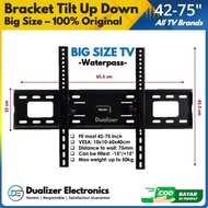 Bracket TV Smart/Android 75 70 65 60 55 50 49 inch Tilt Up Down Nunduk