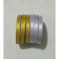 SATIN RIBBON GOLD GLITTER RIBBON 1.25CM SATIN RIBBON