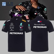 F1 Racing Mercedes-Fleet of Mercedes-Benz Suit Lapel Polo shirt Car Fans Short Sleeve T-shirt HX44 S