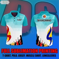 【READY STOCK】 FREE CUSTOME SK FULL SUBLIMATION SHIRTS & FULL SUBLIMATION SHIRTS POLO SHIRTS MEN AND 