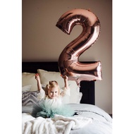 Rosegold number ball 70cm bso38