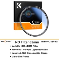 K&F Concept 82mm Adjustable ND Filter (ND2 to ND400, Nano-C Series)