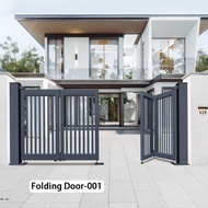 Latest stylish and practical gate design colors modern black aluminum gate horizontalslats metal gar