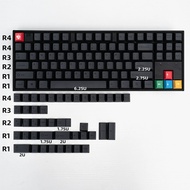 Gmk keycaps Engraved black R2 English/Japanese keycap 130 keys PBT keycaps dye sublimation cherry profile adaptable mx mechanical keyboard