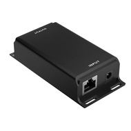 1 PCS Gigabit PoE Injector 12V to 24V PoE Converter Black Plastic for Solar Conversions 12-60V Input