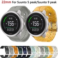 22mm Silicone Band For Suunto 5 Peak Sport Smart Watch Original Transparent Straps Wristband SUUNTO 9 PEAK Sport Bracelet Correa