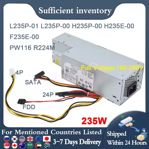 Genuine New For Dell OptiPlex 760 780 960 580S 980 235W PSU L235P-01 H235P-00 H235E-00 F235E-00 AC23