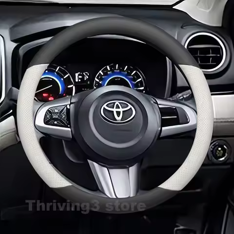 Leather Car Steering Wheel Cover For Toyota RUSH GR Sport GR RUSH 2018-2023 Non-slip Auto Steering W