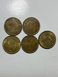 女皇1960H廠鑄造香港壹毫五枚 少有 每枚50