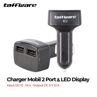 LAYAR Dual USB Car Charger 3.1A with LED Display | 3.1A Dual USB Car Charger with LED Display