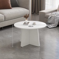 โต๊ะเล็ก โต๊ะกาแฟ 40/50CM สไตล์มินิมอล โต๊ะกลางโซฟา Side Table ห้องนอน สีขาว ห้องนั่งเล่น