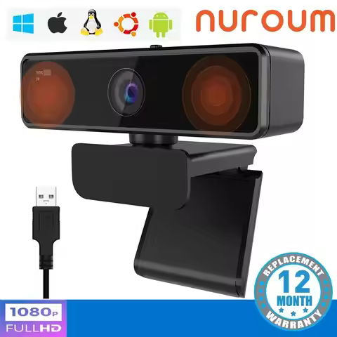 NUROUM V11 Webcam 1080p 60fps Mini Web Computer Camera Webcam For PC With Dual Microphone 1440P 30fp