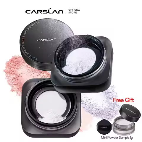 CARSLAN Black Magnetic Translucent Loose Setting Powder Makeup Waterproof Long Lasting Matte Oil Con