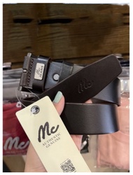 เข้มขัดผู้ชาย เข้มขัดแม็ก/Mac Mc Jeans เข็มขัดหนังวัวแท้ 100% Genuine Leather ไซส์ M ยาว 37 นิ้ว ควา