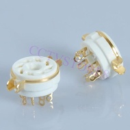 Choice- Tube Socket 8-Pin Octal Chassis-Mount 27Mm Gold For 6Sn7 El34 Kt88 5U4