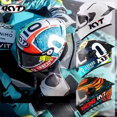 KYT R2R Motorcycle Helmet Road Racing Double Visor Helmets DOT ECE2206 Casco KYT Double D Visor Lock