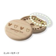 【日本製 現貨】日本 Disney 迪士尼 乳齒盒 乳齒 乳牙盒 收納 紀念 木盒 米奇 奇奇蒂蒂 小精靈 祝賀