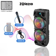 ZQS 8210 BTS Wireless Bluetooth Portable Speaker / Super Bass / Wireless Microphone / LED Light ZQS-