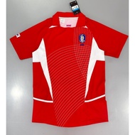 JC Retro South Korea 2002-2003 Home Short Sleeve Soccer Jersey Red White Breathable Football Fan Top