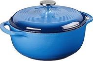 Lodge Enameled Cast Iron Dutch Oven, Blue Enamel, 4.5 Quart, (EC4D33)