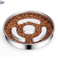 Pet Slow Feeder Dog Bowl Non-Slip Stainless Steel Food Water Bowl IQ Training Toys For Small Medium Large Dogs