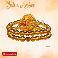 6mm Round Amber Baltic Stone Bracelet Premium Bracelet Stone