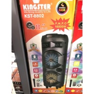KINGSTER KST-8802 Portable party Wireless and Bluetooth speaker with wireless microphone 8.5*2 INCH