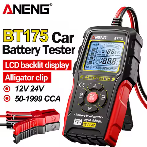 12V 24V Car Battery Tester Digital Automotive Load Tester 50-1999 CCA Battery Analyzer ANENG BT175 W