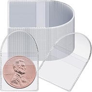 150 Pcs Single Pocket Coin Sleeves Currency Bill Holders Clear PVC Individual Sleeves Holders Coin H