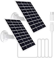 2-Pack 8W Solar Panel, DC 5V Cable Compatible for Type-C Adapter & Cable Micro USB Port Rechargeable